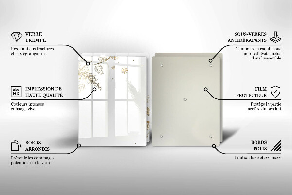 Placa din sticla protectie perete bucatarie Decoratiuni de iarna