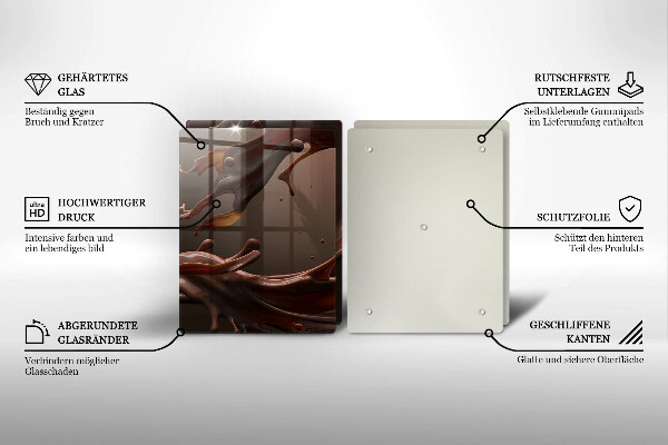 Placă din sticla protectie perete Ciocolata lichida