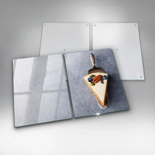 Placă din sticla protectie perete Bucată de tort