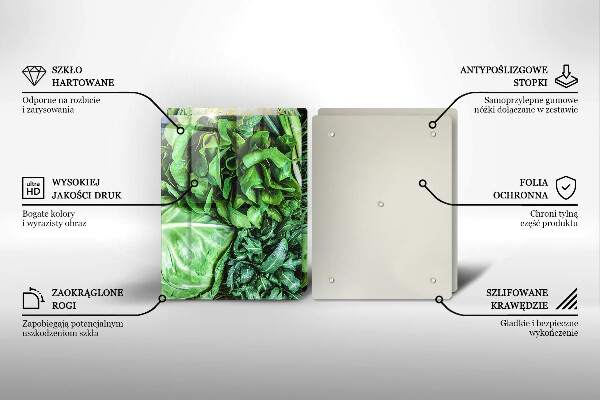 Placă din sticla protectie perete Legume verzi