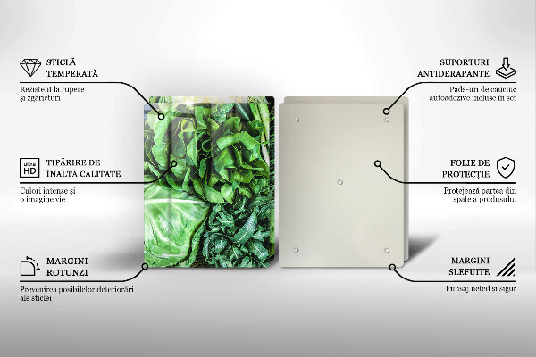 Placă din sticla protectie perete Legume verzi