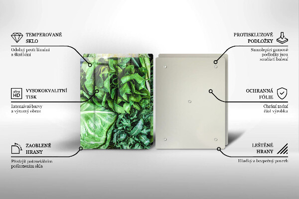 Placă din sticla protectie perete Legume verzi