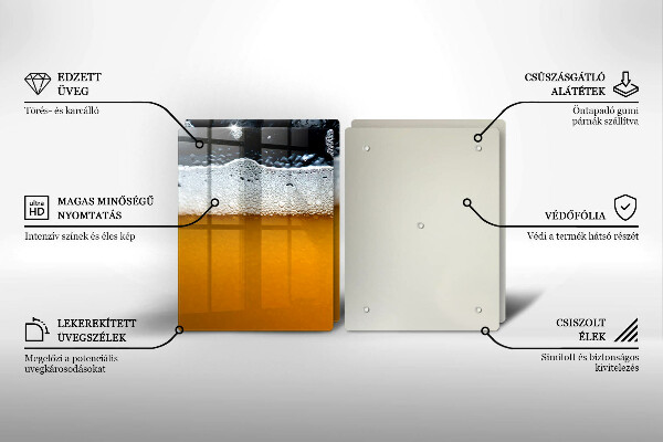 Placă din sticla protectie perete Bea spuma de bere