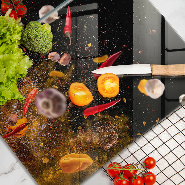 Placă din sticla protectie perete Condimente iute