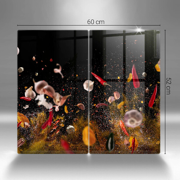 Placă din sticla protectie perete Condimente iute