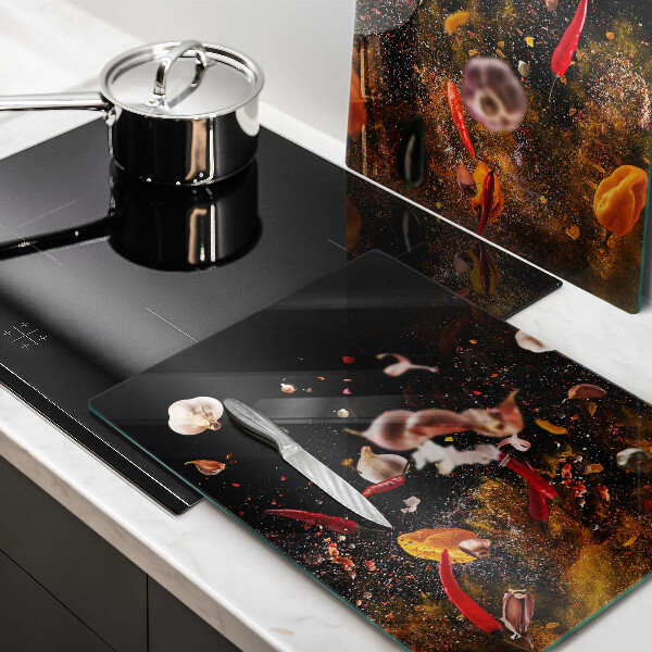 Placă din sticla protectie perete Condimente iute