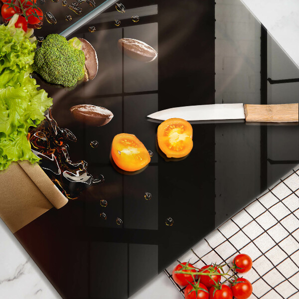 Placă din sticla protectie perete Boabe de cafea fierbinți