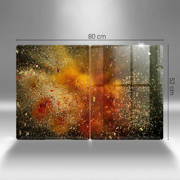 Placă sticla protectie aragaz Condimente colorate