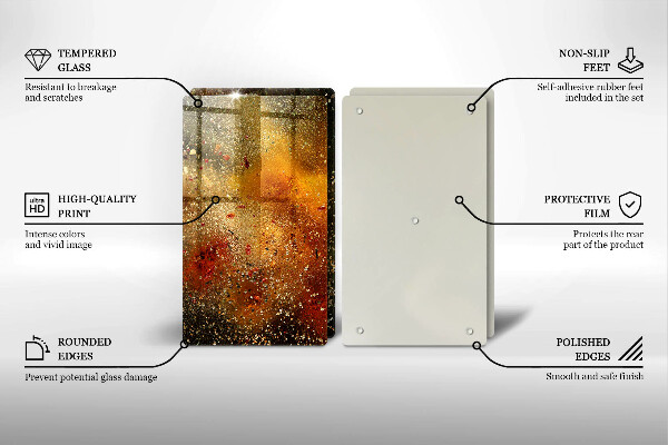 Placă sticla protectie aragaz Condimente colorate