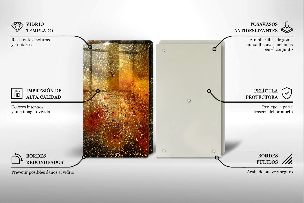 Placă sticla protectie aragaz Condimente colorate