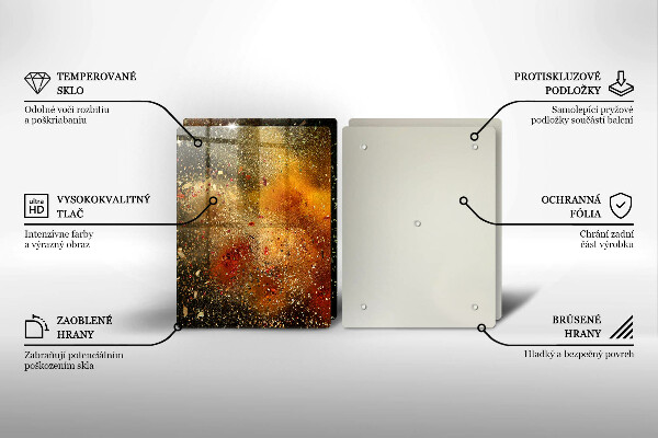 Placă sticla protectie aragaz Condimente colorate