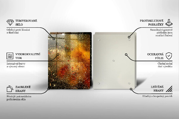 Placă sticla protectie aragaz Condimente colorate