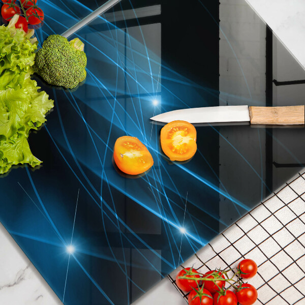 Placă sticla protectie aragaz Fum albastru abstract