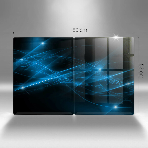 Placă sticla protectie aragaz Fum albastru abstract