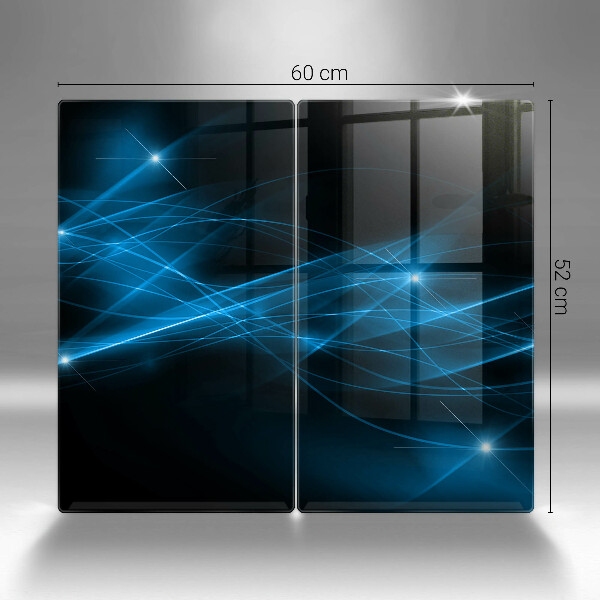 Placă sticla protectie aragaz Fum albastru abstract
