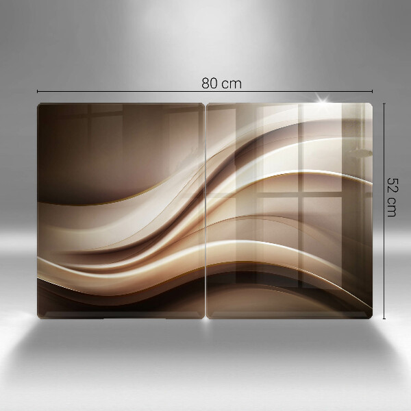 Placă sticla protectie aragaz Abstracție linii blânde