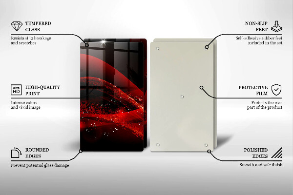 Placă sticla protectie aragaz Abstracția modernă