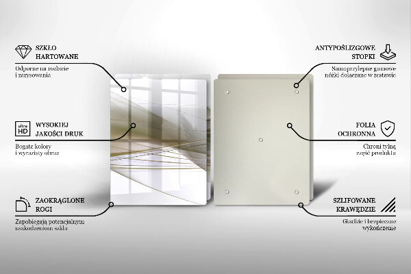 Placă sticla protectie aragaz Design cu linii abstracte