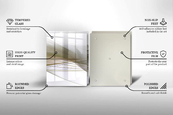 Placă sticla protectie aragaz Design cu linii abstracte