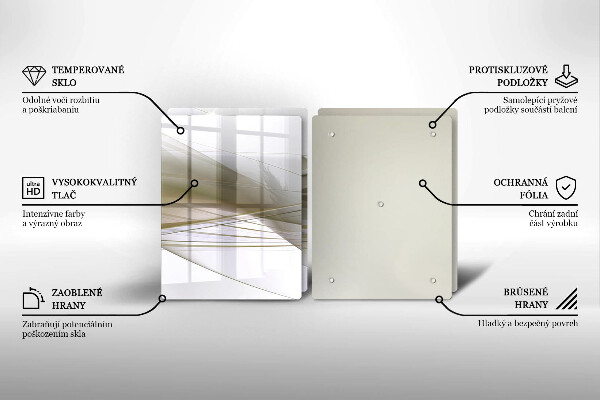 Placă sticla protectie aragaz Design cu linii abstracte