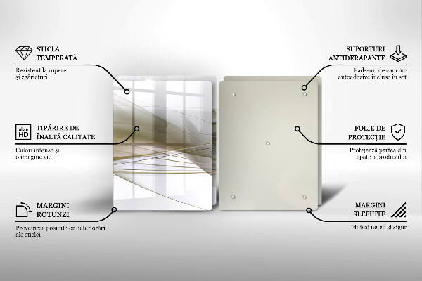 Placă sticla protectie aragaz Design cu linii abstracte