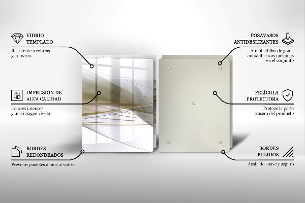 Placă sticla protectie aragaz Design cu linii abstracte