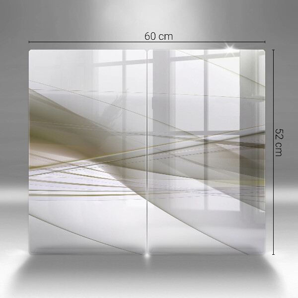 Placă sticla protectie aragaz Design cu linii abstracte