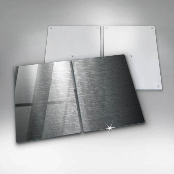 Placă sticla protectie aragaz Textura metalică