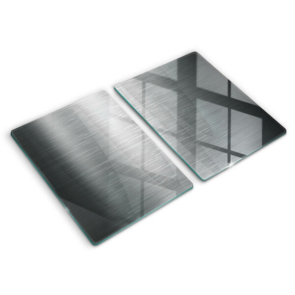 Placă sticla protectie aragaz Textura metalică