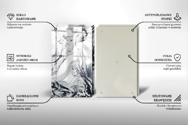 Placă sticla protectie aragaz Abstracția cernelii