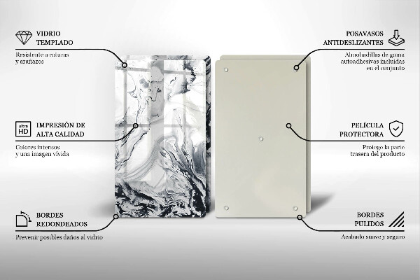 Placă sticla protectie aragaz Abstracția cernelii