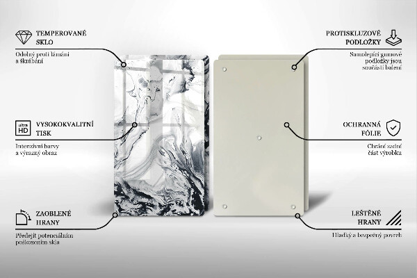 Placă sticla protectie aragaz Abstracția cernelii