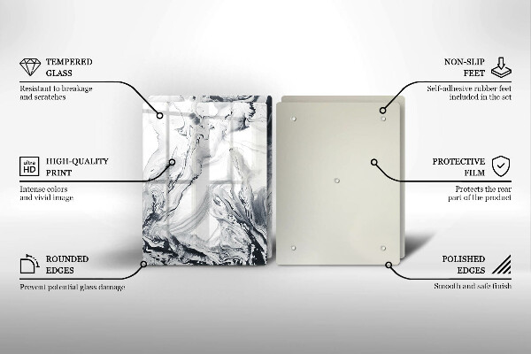 Placă sticla protectie aragaz Abstracția cernelii