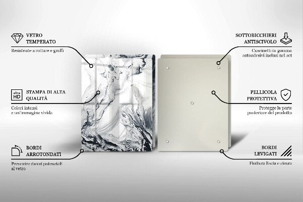 Placă sticla protectie aragaz Abstracția cernelii