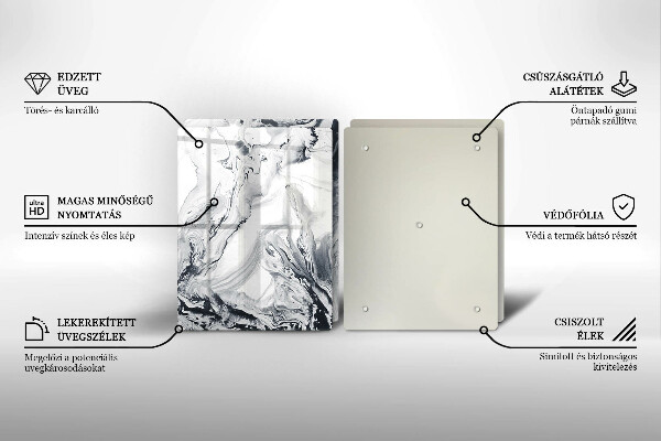 Placă sticla protectie aragaz Abstracția cernelii