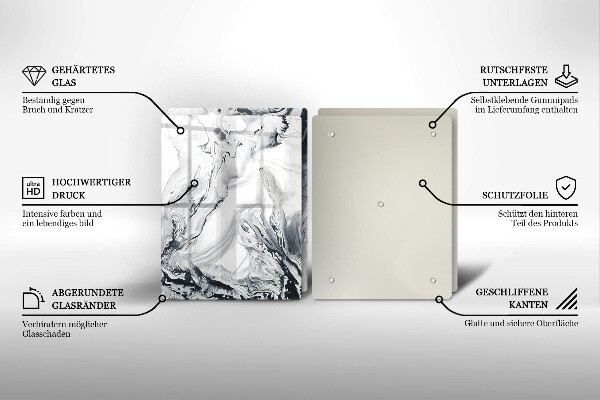 Placă sticla protectie aragaz Abstracția cernelii