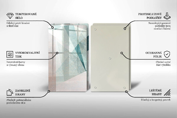 Placă sticla protectie aragaz Abstracție ascuțită