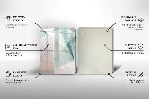 Placă sticla protectie aragaz Abstracție ascuțită