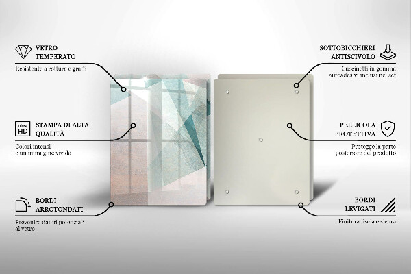 Placă sticla protectie aragaz Abstracție ascuțită