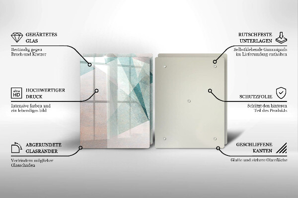 Placă sticla protectie aragaz Abstracție ascuțită