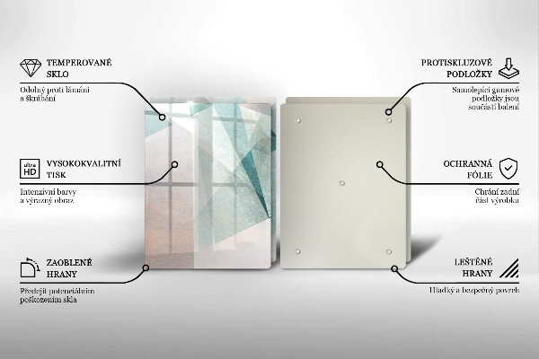 Placă sticla protectie aragaz Abstracție ascuțită