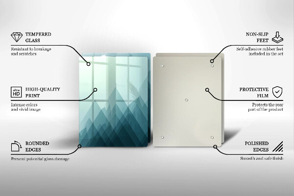 Placă sticla protectie aragaz Munți abstracti