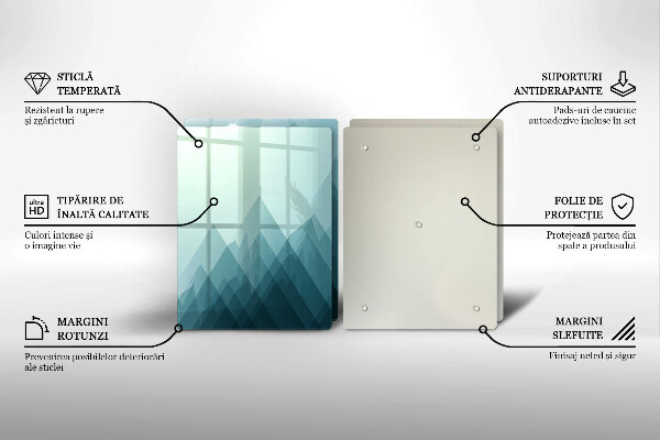 Placă sticla protectie aragaz Munți abstracti