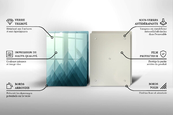 Placă sticla protectie aragaz Munți abstracti