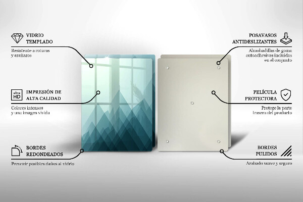 Placă sticla protectie aragaz Munți abstracti