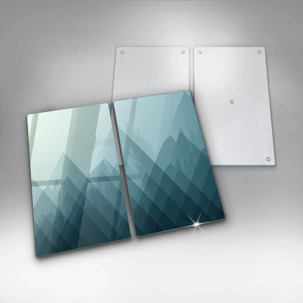 Placă sticla protectie aragaz Munți abstracti