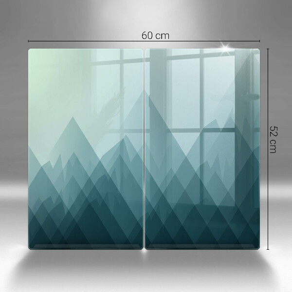 Placă sticla protectie aragaz Munți abstracti