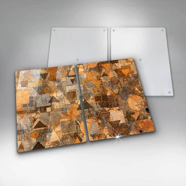 Placă sticla protectie aragaz Model fără sudură de figuri geometrice