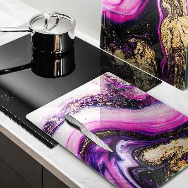 Placă din sticla protectie perete Design abstract auriu