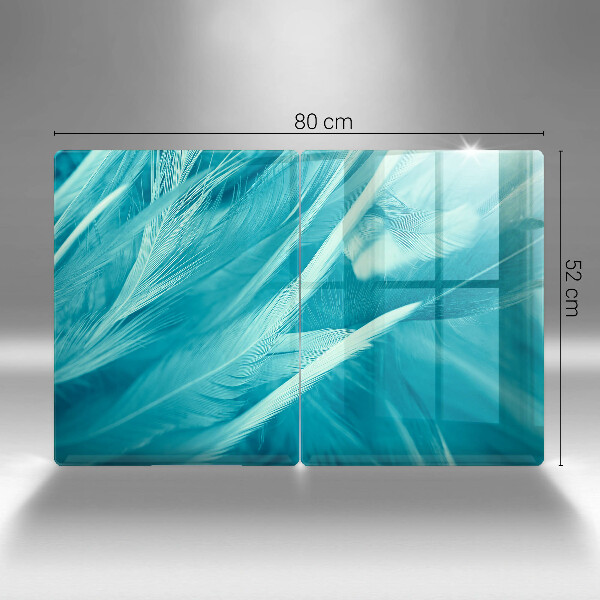 Placă din sticla protectie perete Pene delicate